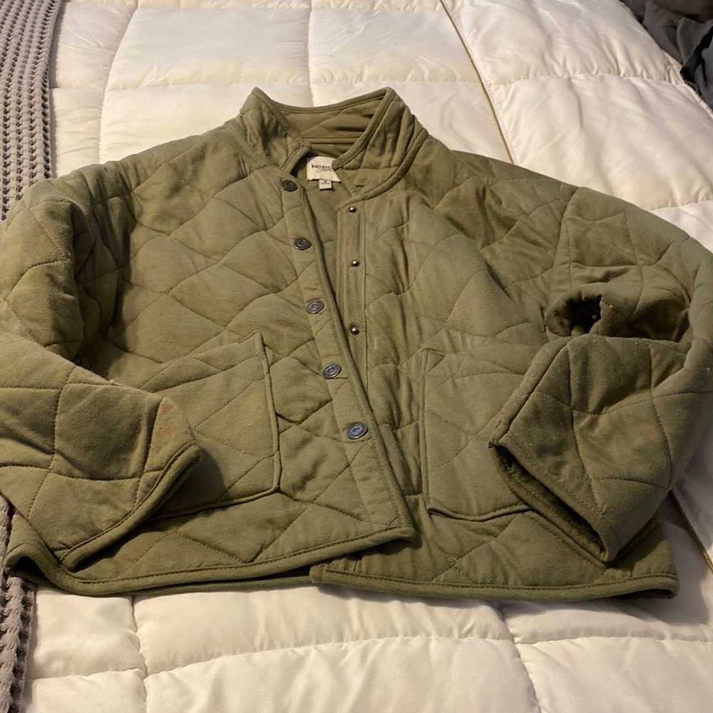 Kensie jeans green quilted coat